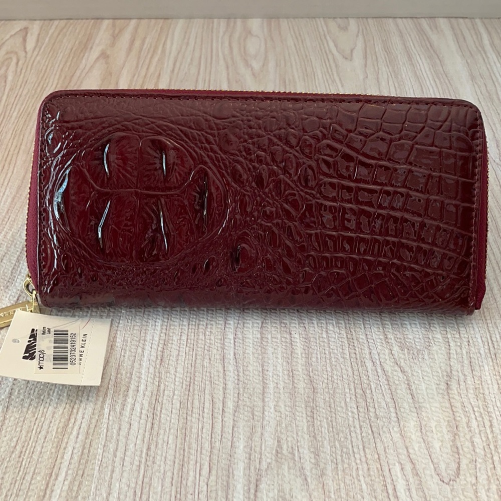 Anne Klein Embossed Wallet Bordeau Color